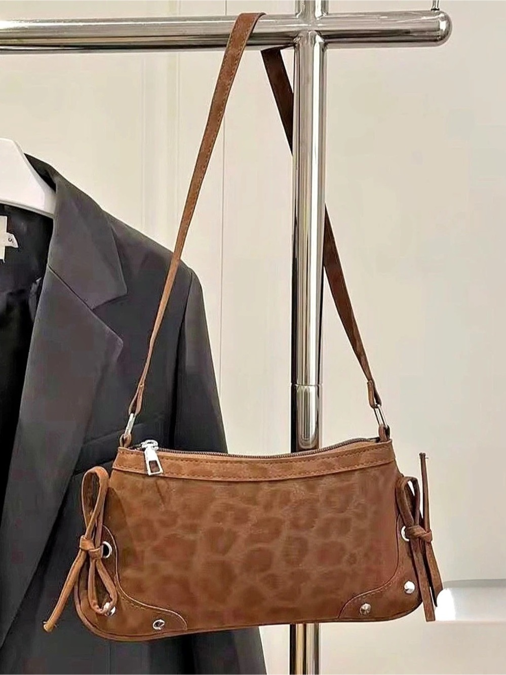 Brown Animal Print Crossbody Brand New